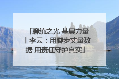 聊统之光 基层力量丨李云：用脚步丈量数据 用责任守护真实