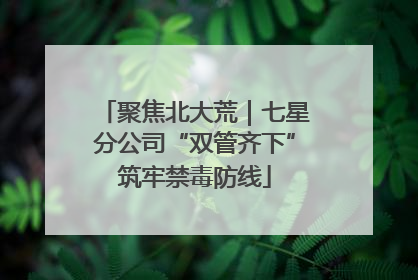 聚焦北大荒｜七星分公司“双管齐下”筑牢禁毒防线