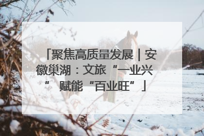 聚焦高质量发展｜安徽巢湖：文旅“一业兴” 赋能“百业旺”