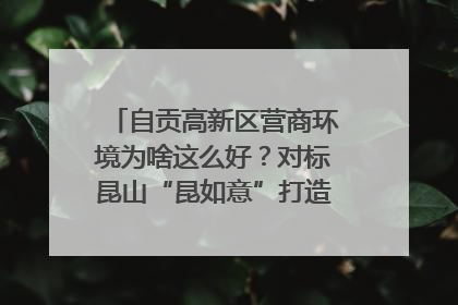 自贡高新区营商环境为啥这么好？对标昆山“昆如意”打造自贡“高兴办”｜美好生活有“盐”味