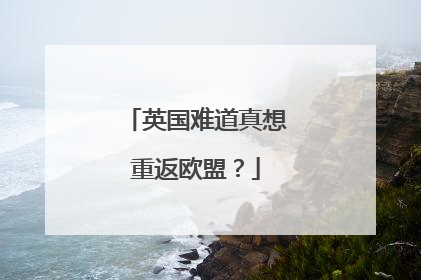 英国难道真想重返欧盟？