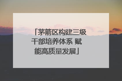 茅箭区构建三级干部培养体系 赋能高质量发展