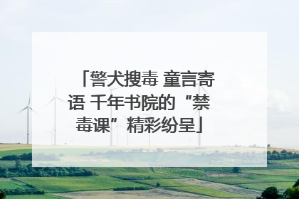 警犬搜毒 童言寄语 千年书院的“禁毒课”精彩纷呈