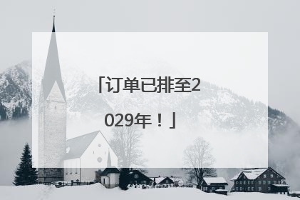 订单已排至2029年！