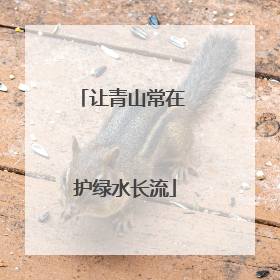 让青山常在 护绿水长流