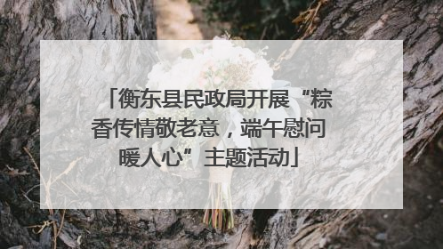 衡东县民政局开展“粽香传情敬老意，端午慰问暖人心”主题活动