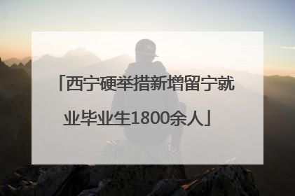西宁硬举措新增留宁就业毕业生1800余人