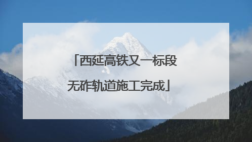 西延高铁又一标段无砟轨道施工完成