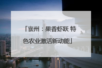 襄州：果香虾跃 特色农业激活新动能