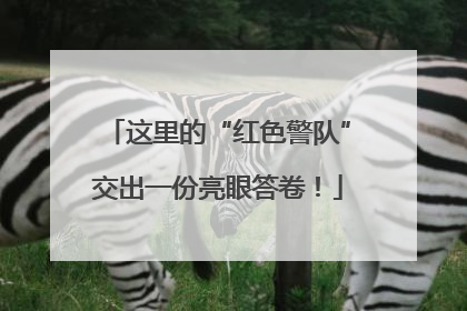 这里的“红色警队”交出一份亮眼答卷！
