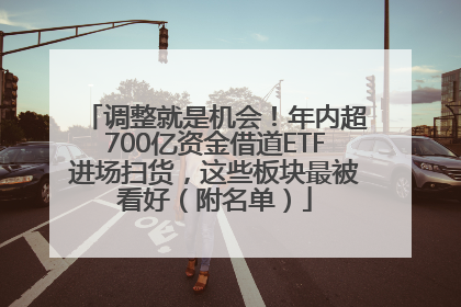 调整就是机会！年内超700亿资金借道ETF进场扫货，这些板块最被看好（附名单）