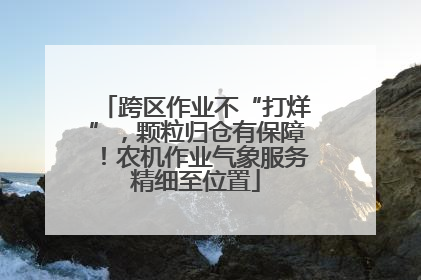跨区作业不“打烊”，颗粒归仓有保障！农机作业气象服务精细至位置