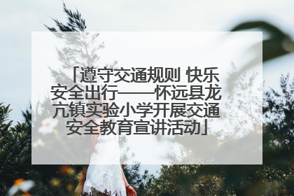 遵守交通规则 快乐安全出行——怀远县龙亢镇实验小学开展交通安全教育宣讲活动