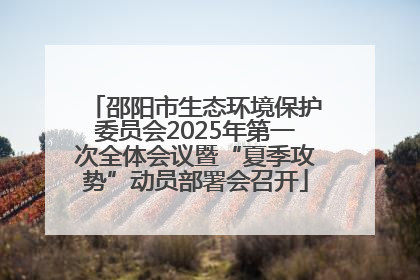 邵阳市生态环境保护委员会2025年第一次全体会议暨“夏季攻势”动员部署会召开