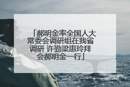 郝明金率全国人大常委会调研组在我省调研 许勤梁惠玲拜会郝明金一行