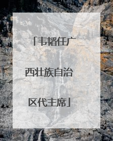 韦韬任广西壮族自治区代主席