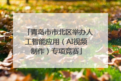 青岛市市北区举办人工智能应用（AI视频制作）专项竞赛