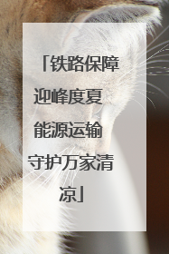 铁路保障迎峰度夏 能源运输 守护万家清凉