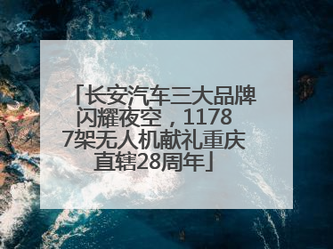 长安汽车三大品牌闪耀夜空，11787架无人机献礼重庆直辖28周年