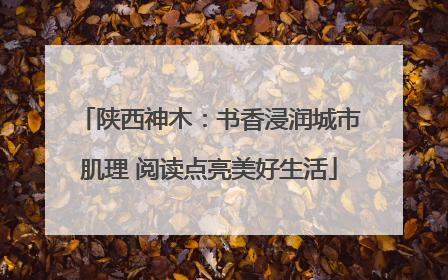 陕西神木：书香浸润城市肌理 阅读点亮美好生活