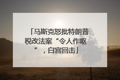马斯克怒批特朗普税改法案“令人作呕”，白宫回击