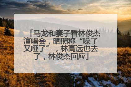 马龙和妻子看林俊杰演唱会，晒照称“嗓子又哑了”，林高远也去了，林俊杰回应