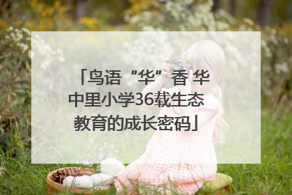 鸟语“华”香 华中里小学36载生态教育的成长密码