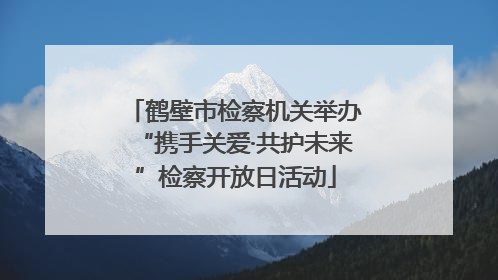 鹤壁市检察机关举办“携手关爱·共护未来”检察开放日活动