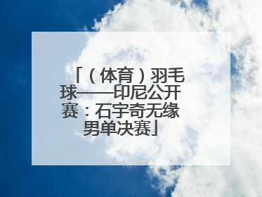 （体育）羽毛球——印尼公开赛：石宇奇无缘男单决赛