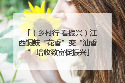 （乡村行·看振兴）江西铜鼓“花香”变“油香” 增收致富促振兴