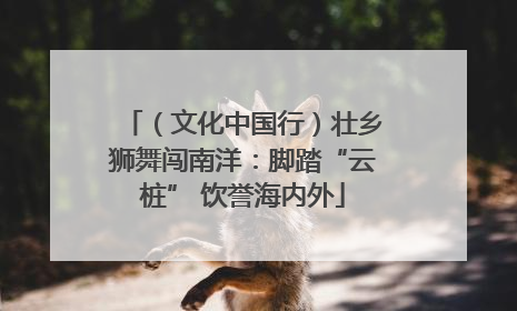 （文化中国行）壮乡狮舞闯南洋：脚踏“云桩” 饮誉海内外
