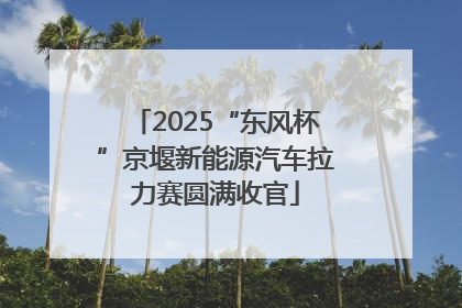 2025“东风杯”京堰新能源汽车拉力赛圆满收官