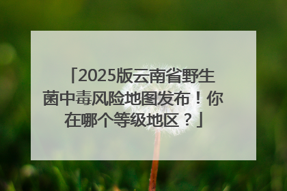 2025版云南省野生菌中毒风险地图发布！你在哪个等级地区？