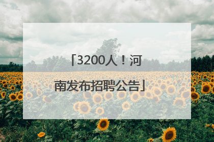 3200人！河南发布招聘公告