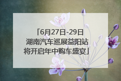 6月27日-29日 湖南汽车巡展益阳站将开启年中购车盛宴