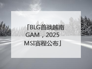 BLG首战越南GAM，2025MSI赛程公布
