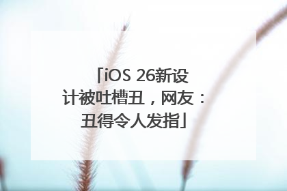 iOS 26新设计被吐槽丑，网友：丑得令人发指